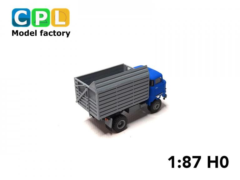 Preview: IFA W50LA ND mit Schwerhäckselaufbau SHA16 Oschatz Var. 2 blau grau